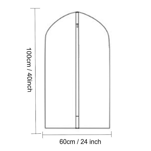 Vaatepussi 6 kpl (60x100cm) - Kirkas muovi