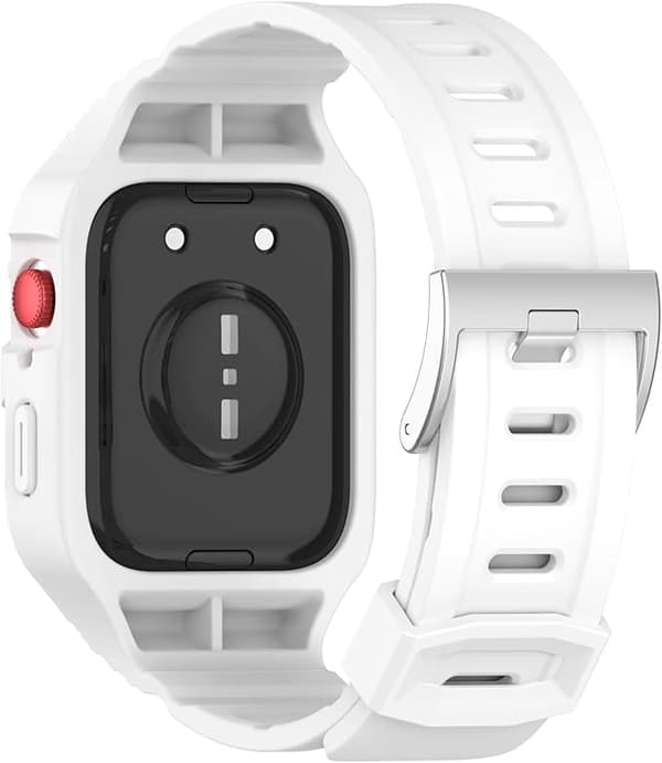 Stropp for Huawei Watch Fit 3/Fit 4 Integrert silikonstropp (hvit)