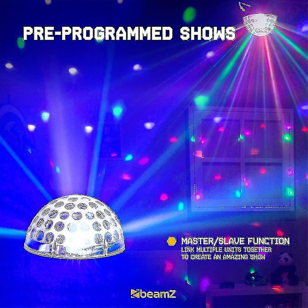 Jb60r Jelly Ball ljuseffekt 6 x 1w LED 5-kanals DMX 82 roterande strålar Auto och ljudläge Låg strömförbrukning Robust fodral Fjärrkontroll ingår