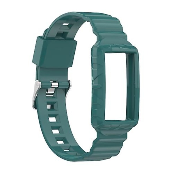Til Fitbit Charge 4 Silicone One Body Armor urbånd Green Pine Needles
