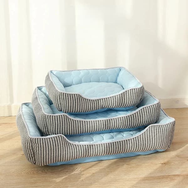 Hundeseng, Sommer Is Silke Kæledyrsseng, Kølemåtte til Hunde (blå/74x54cm)