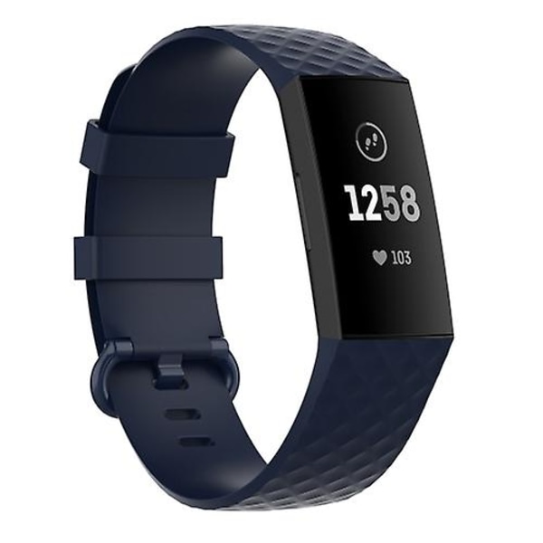 Farvespænde Tpu-armbåndsurrem til Fitbit Charge 4 / Charge 3 Se Navy Blue