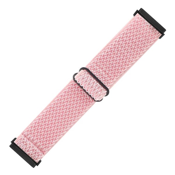 Til Fitbit Versa 4 / Sense 2 Universal Wave Nylon urbånd Pink