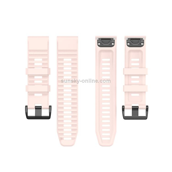 For Garmin Fenix ​​6 22mm Smart Watch Quick Release Silicon Watch Band Light Pink