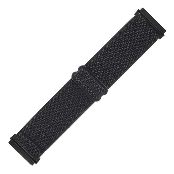 For Fitbit Versa 4 / Sense 2 Universal Wave Nylon Watch Band Black