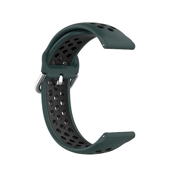 For Fitbit Versa 2 / Versa Lite / Blaze 23mm urheilukaksiväriset silikoniset rannekkeet Olive Green Black