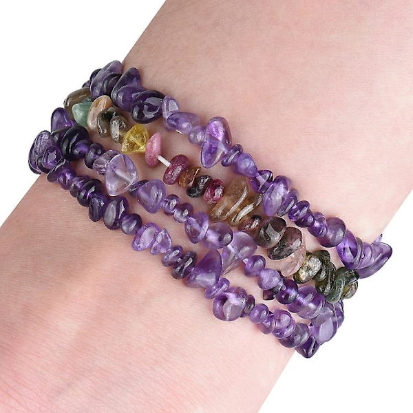 Til Fitbit Versa Rough Stone armbåndsurbånd Amethyst