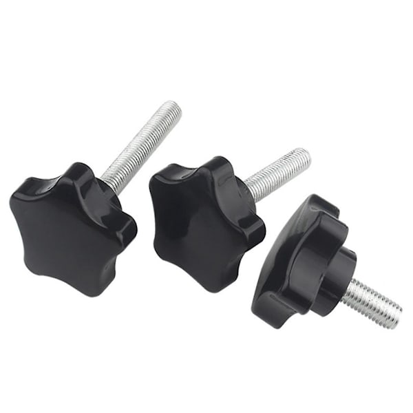 10 stk M6/m8 håndskrue femstjernet hovedgevind spændeskruer Boltknop 6*30mm