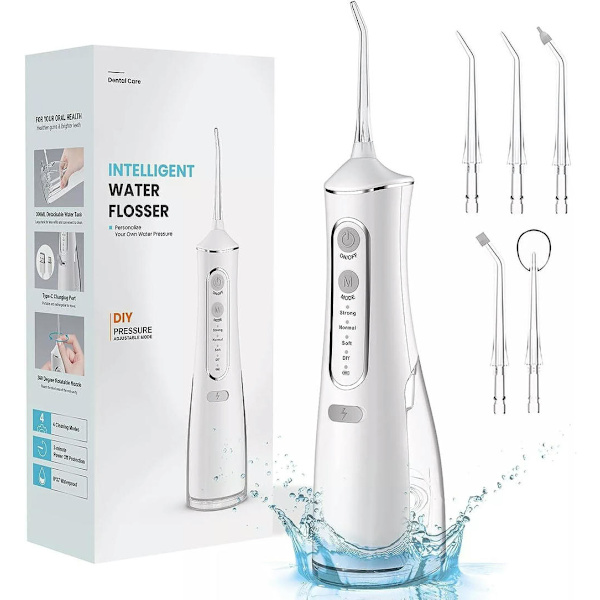 Oral Irrigator Trådlös Vattentråd 4 Lägen & 5 Munstycken