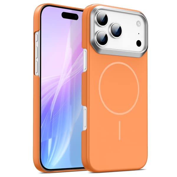 Skal för iPhone 17 Pro Max, fallsäkert, orange