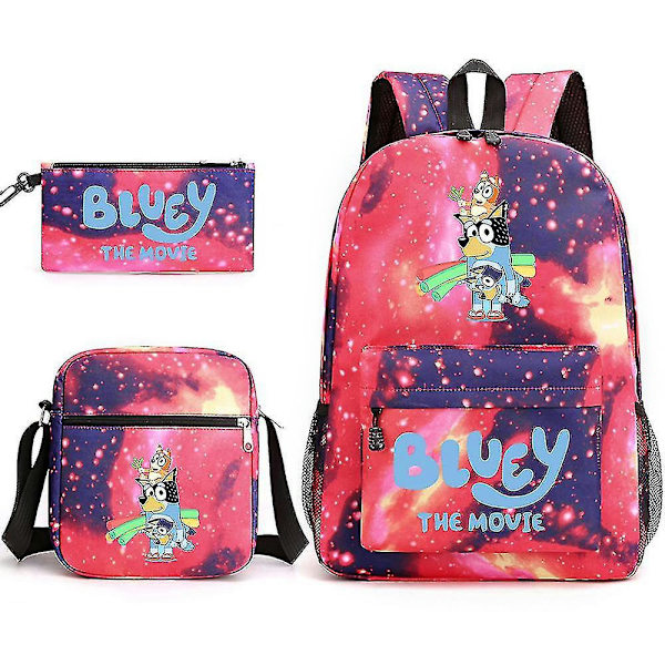 Bluey Tredelad skolväska ryggsäck Star Red 1