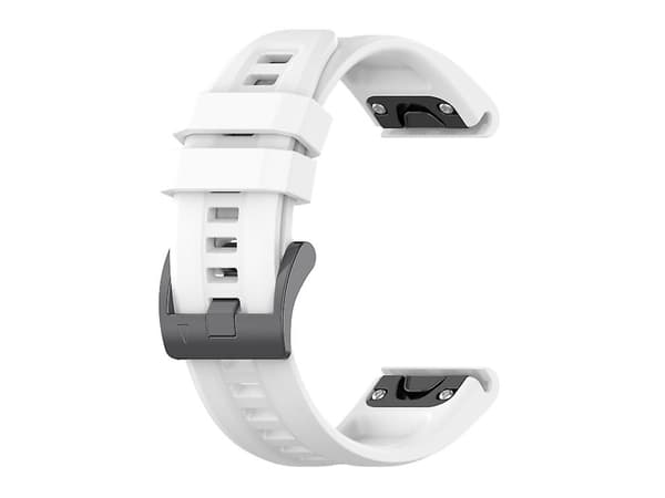 Rem til Garmin Fenix 7X Quick Release Silikonurrem Hvid