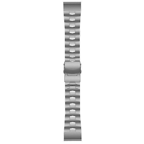 För Garmin Fenix ​​6 Sapphire Gps 22mm Titanium Alloy Quick Release Watch Band Titanium Gray