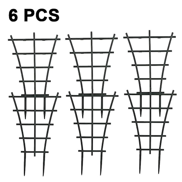 Krukspaljé, spaljé för inomhusväxter, miniplantspaljé Gör-det-själv Trädgårdsväxtstöd, överlagrat, klättring Spaljé blomstöd för krukklättring 6pcs
