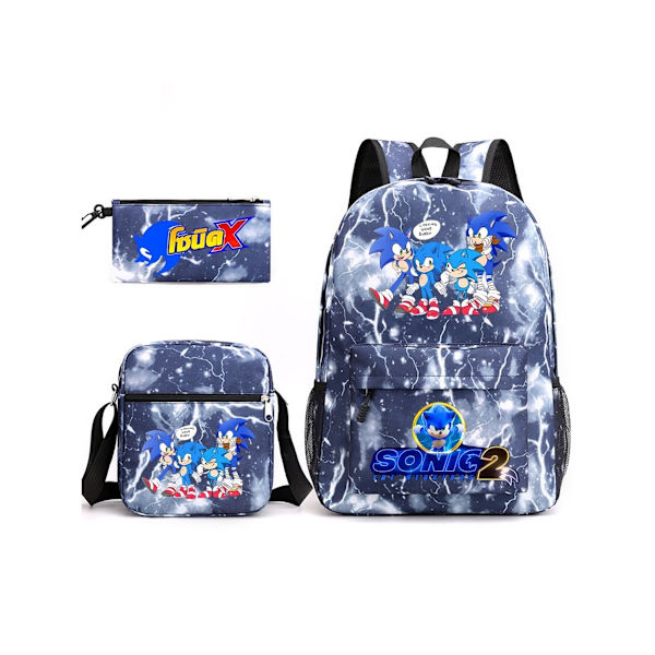 Sonic Student Backpack Kolmiosainen sarja8