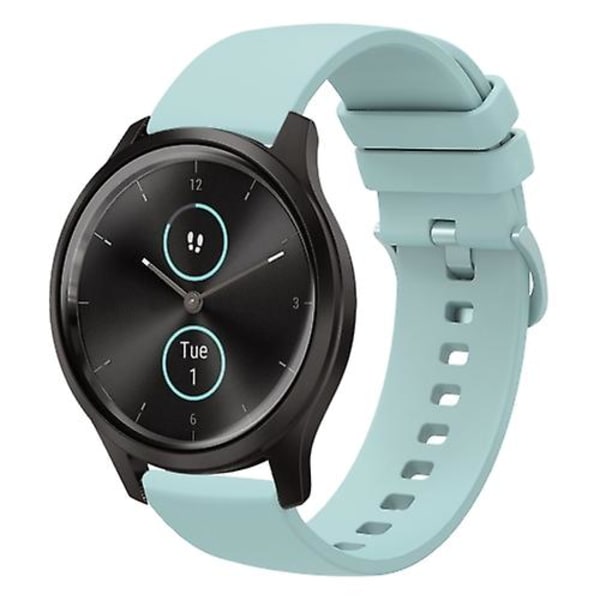 För Garmin Garminmove Style 20 mm enfärgad mjukt watch Sapphire Green