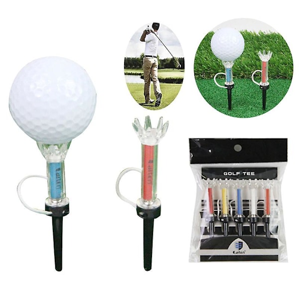 5 stk magnetiske golfspiker gjenbrukbare golftilbehørsett golftee golfmagnet begrensende spiker for å forhindre flyging 90mm