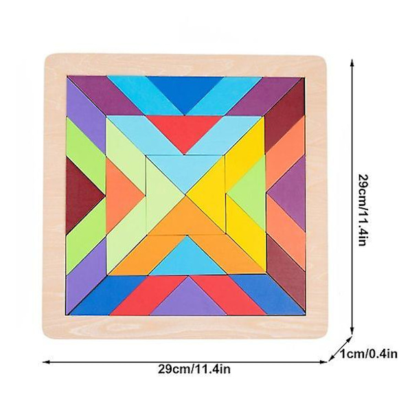 Regnbue Byggeklodser Tidlig Barndom Uddannelse Tangram Forskellige Form Puslespil