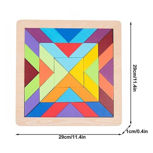 Regnbue Byggeklosser Tidlig Barnehageutdanning Tangram Variasjon Form Puslespill