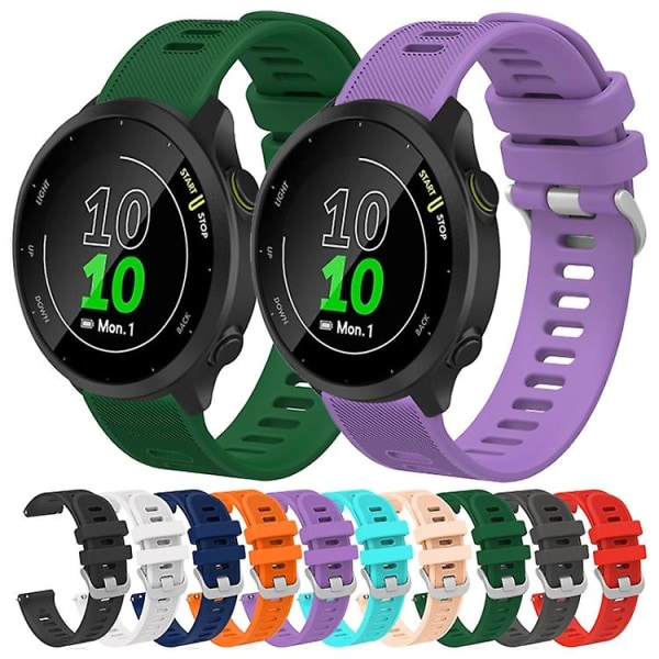 Til Garmin Forerunner 645 20mm Silikone Twill urbånd White