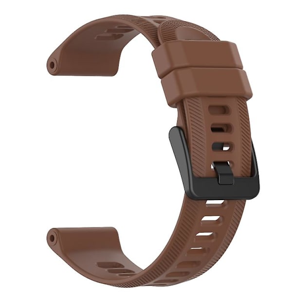 For Garmin Fenix ​​6 Pro Gps 22 mm ensfarget silikonklokkerem Coffee Color