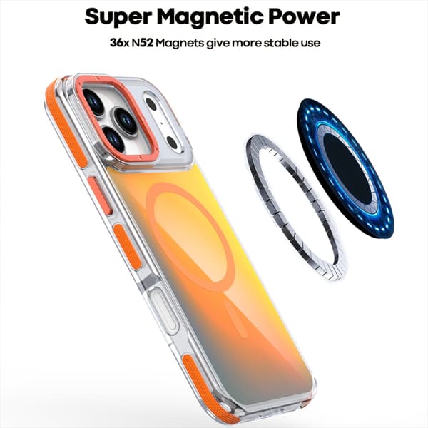 Etui til iPhone 17 Pro, Gradient beskyttelsesetui, oransje