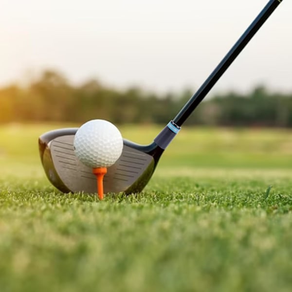 Golf Jern Ferrules - 10 stk Sorte Ferrules med Kromringe