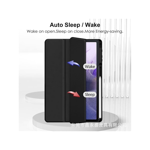 Etui til Samsung Galaxy Tab A9 8.7 Sm X115 Akryl Tablet Beskyttelsescover Sort