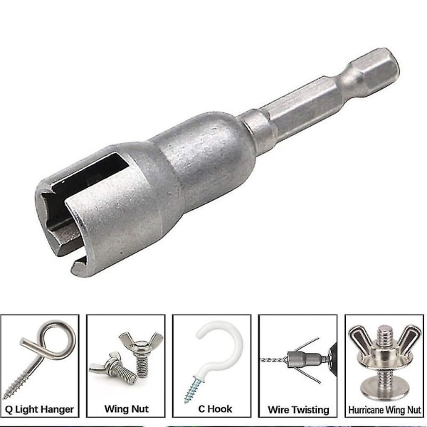 Power Wing Mutter Driver Socket Nøkler Verktøy Vingemutter Drill Bits Socket