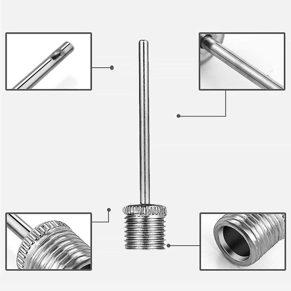 20 pakkausta ilmapumpun täyttöneulat, jalkapallo urheilupallon pumpun neula ruostumattomasta teräksestä koripallon täyttöneulat ilmapumpun neula palloille Jalkapallokorib