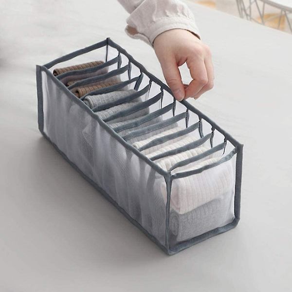 Alusvaatteet Organizer Set -taitettava Alusvaatteet Drawer Organizer Gray 11 grid