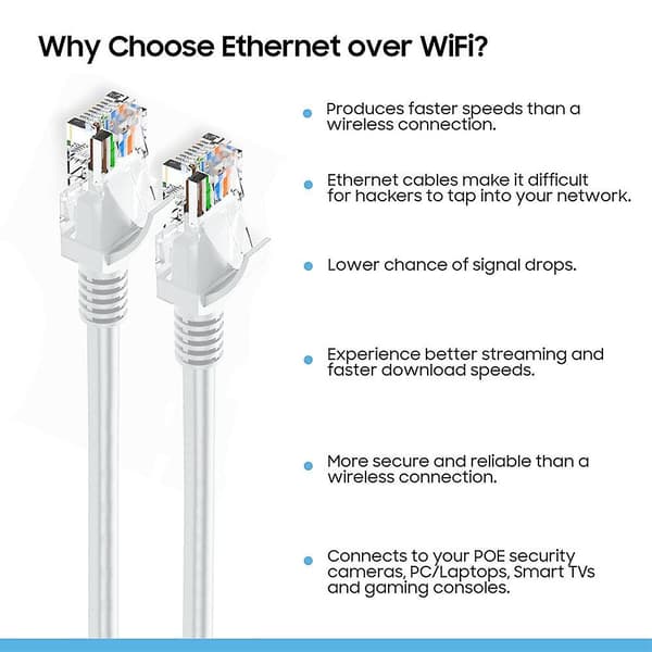 Ethernetkabel för utomhusbruk, Cat5 Ethernetkabel för utomhusbruk, 10 m, ljusgrå