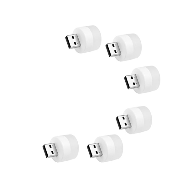 USB Mini LED Natlampe, Varmt Hvidt -