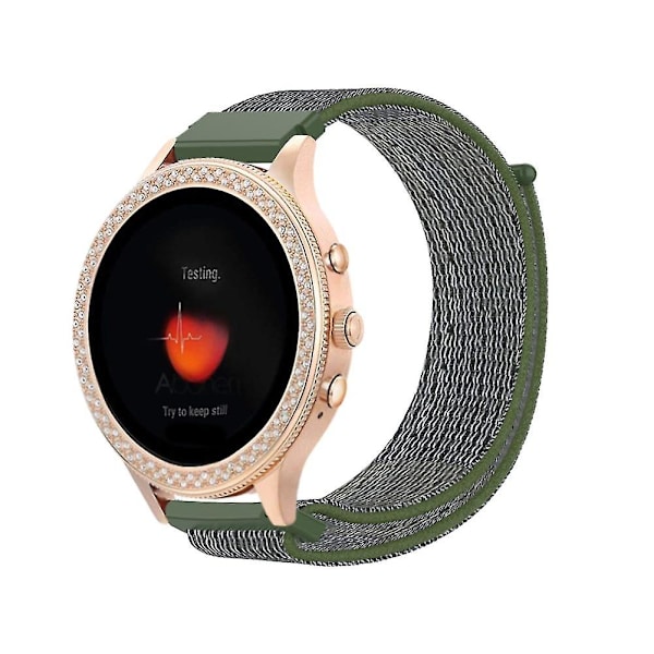 Watch för 18 mm nylon klocka med andningsförmåga för F-ossil Gen 4 Red Black
