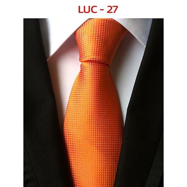 Stripe Men Slips Set Klassisk Slips orange