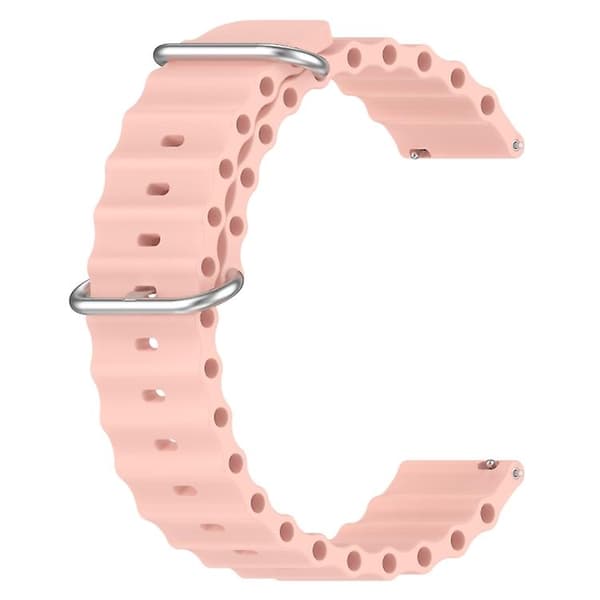 För Garmin Approach S40 20mm Ocean Style Silicone Solid Color Watch Band Pink