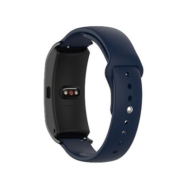 Til Garmin Vivomove 3s / 4s 18 mm omvendt spænde silikone urbånd Navy Blue
