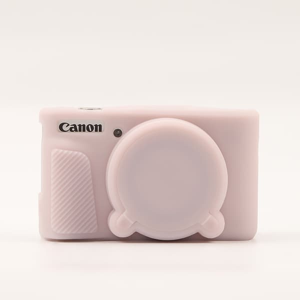 Silikondeksel til Canon PowerShot SX740/SX730 HS-kamera med avtakbart linsedeksel, lys rosa