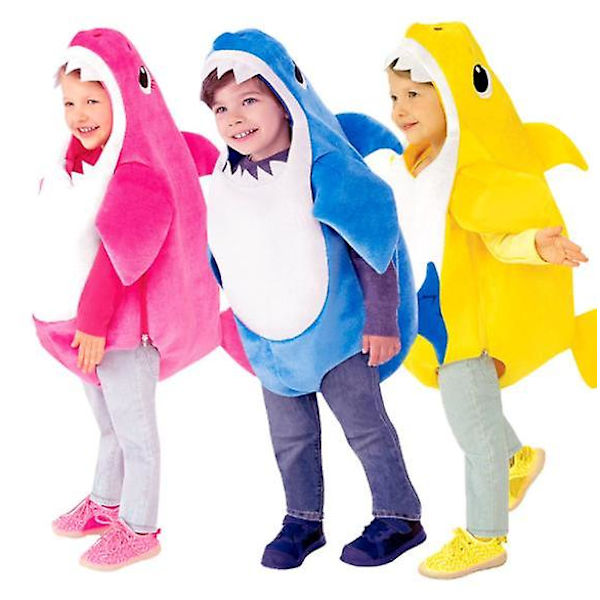 Baby haj kostym för barn unisex fest blue 90