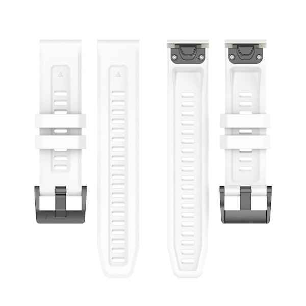 22mm Quick Release Silikone Rem Til Garmin Fenix 7 White