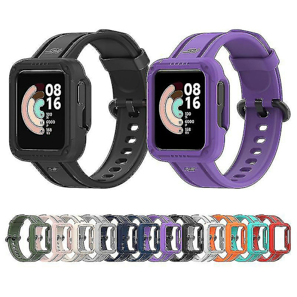 For Xiaomi Redmi Watch/redmi Watch 2/mi Watch Lite/mi Watch Lite 2 Smart Watch Strap Soft Silicone Wrist With Watch Case 1 Green