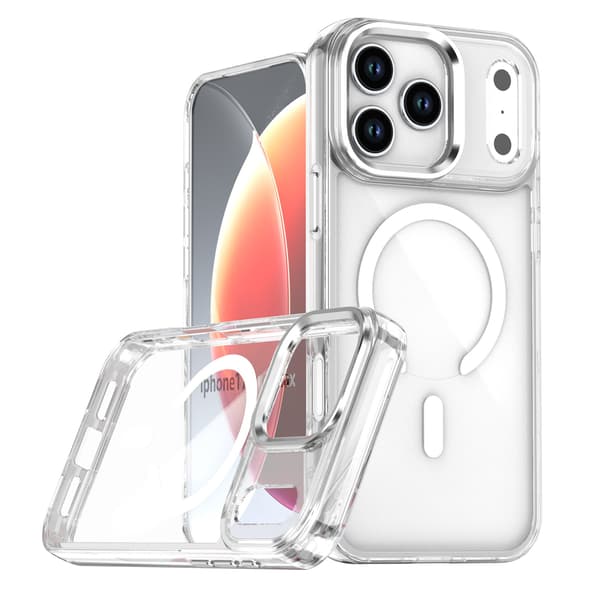 Magsafe-deksel for iPhone 17 Pro, fallsikkert, hvitt