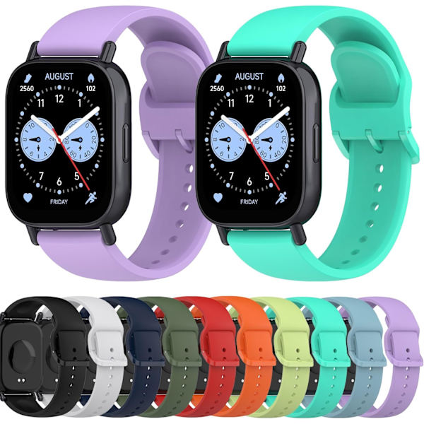 Stropp for Redmi Watch 5 Lite, ensfarget silikonstropp (svart)