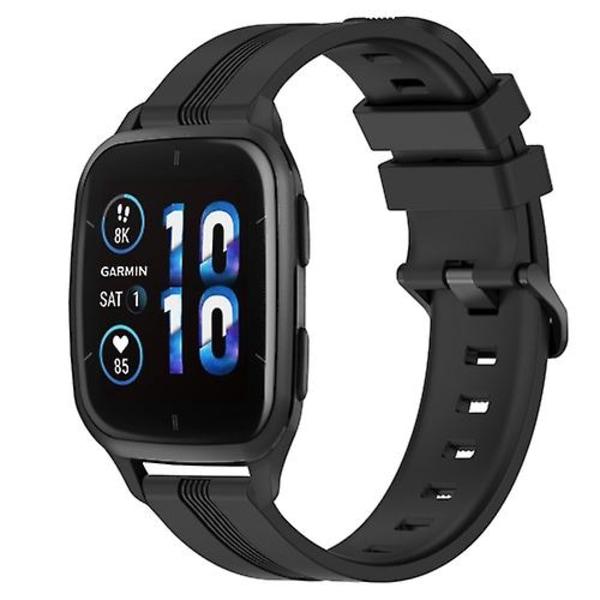 Garmin Forerunner Sq2 20 mm kovera raidallinen watch Black