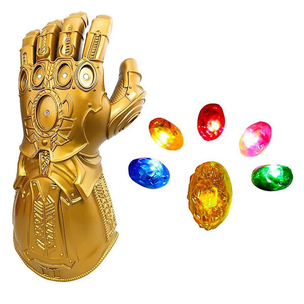 Led Light Up Thanos Infinity Gauntlet For The Electronic Fist Pvc Handsker Med Batterier