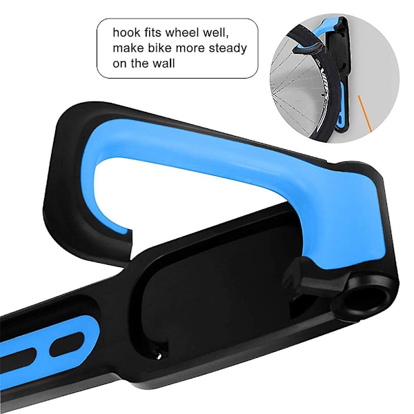 Foldbar vertikal cykelkrog vægmontering cykelopbevaringsstativ Black blue
