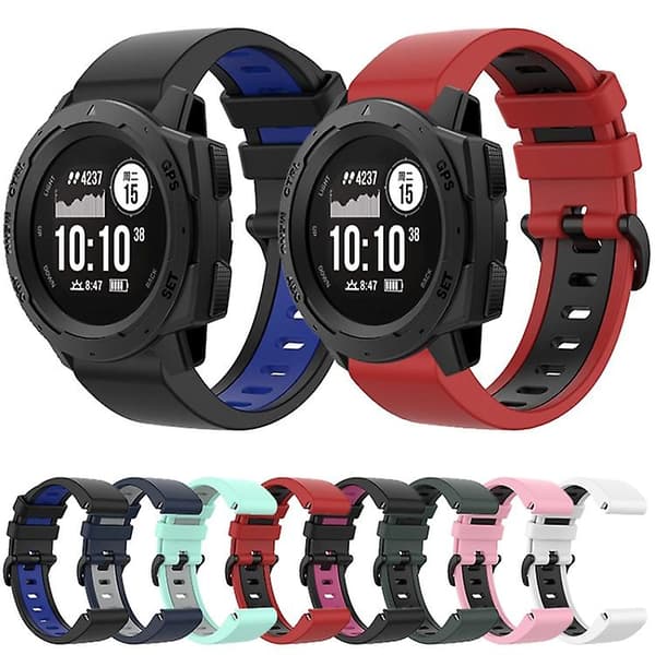 Garmin Instinct 2s 22 mm:n silikoni- watch ranneke Pink-Black