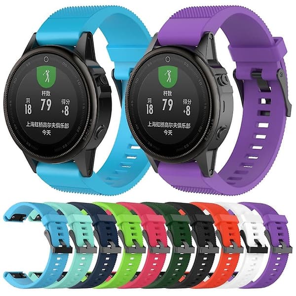 Til Garmin Fenix ​​5s 20 mm silikone urrem Army Green)