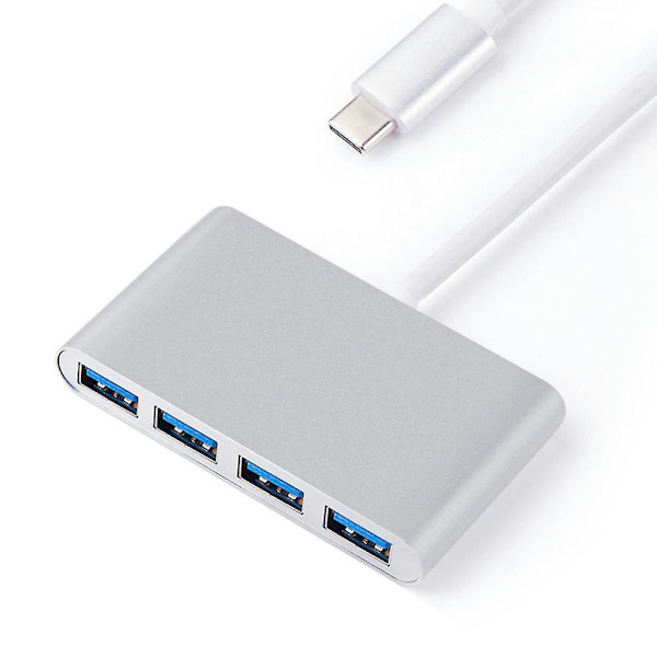Bärbar 5gbps 3.1 Typ-c till Usb 3.0 4 portar Driverfree Converter Hub Adapter