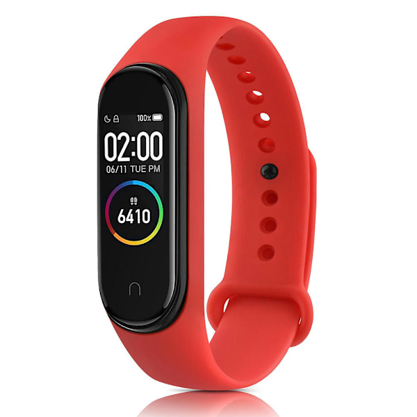 Egnet for silikonklokke for Xiaomi 6 Mi 5 Tpu klokkestropp M5 armbånd Xiaomi 4 3 Sport håndledd Mi 6 Smartwatch tilbehør klokke red For Mi  5